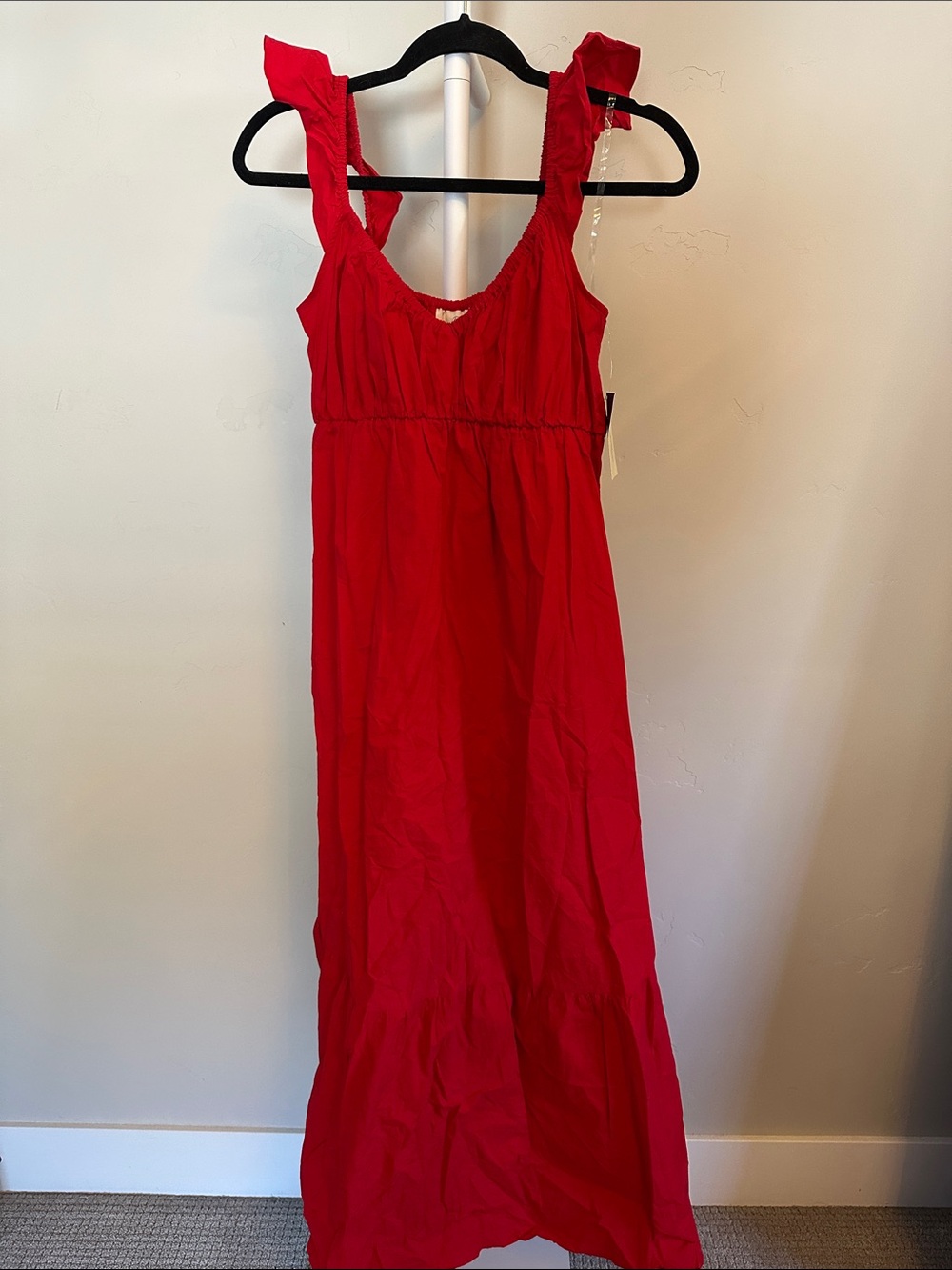 Target Universal Thread Ruffle Strap Red Maxi Sundress